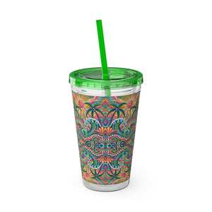 Tropical Tumbler with Straw | 16 oz: Kaleido Bay