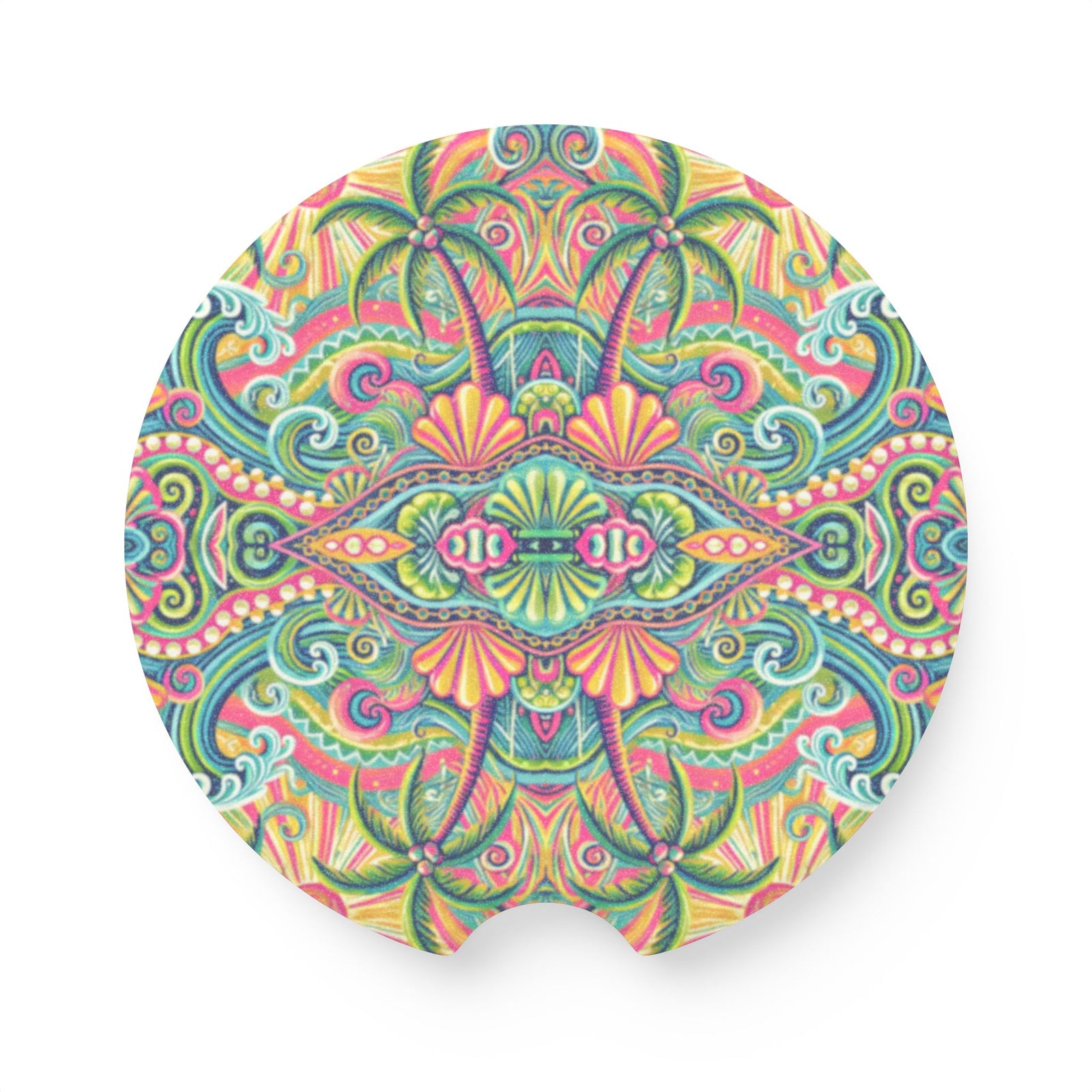 Soapstone Car Coaster - Kaleido Bay