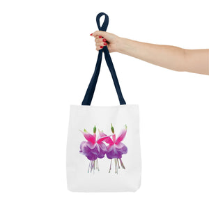 Tropical Real Two Fuchsias/White Tote Bag - 3 Sizes