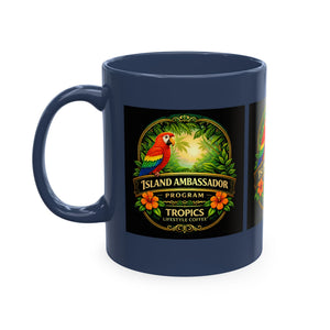 Tropical Parrot Coffee Mug — "Island Ambassador" Ceramic Cup