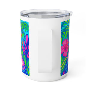 Tropical Insulated Coffee Mug: Pelican Friends