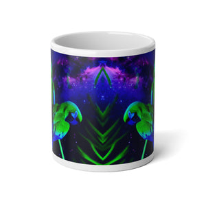 Jumbo Mug, 20oz, Galactic Parrots | Tropical Coffee Cup