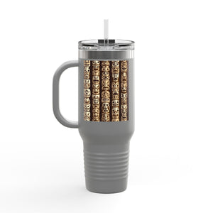 Funny Tiki Totems Insulated Travel Mug - 40oz - Perfect for Outdoor Adventures
