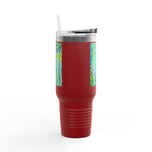 Insulated Travel Mug - 40oz - Perfect for Outdoor Adventures / Amazon Whimsy/Green