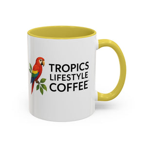 Tropics Lifestyle Coffee Mug — Colorful Macaw Parrot 11oz