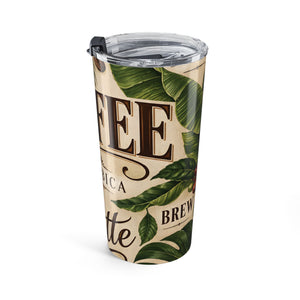 20oz Stainless Steel Tumbler — Vintage Coffee TypographyTravel Cup