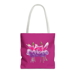 Tropical Real Two Fuchsias/Pink Tote Bag - 3 Sizes