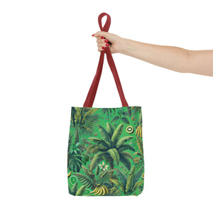 Tropical Palms & Bananas Tote Bag, Green - 3 Sizes