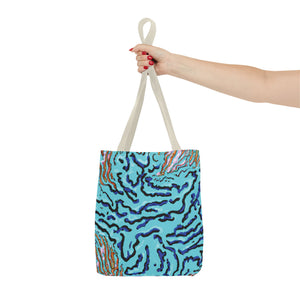 Wild Coral Reef Tote Bag, Turquoise ~ 3 Sizes