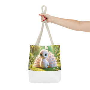 Baby White Peacock/White Trio Tote Bag - 3 Sizes