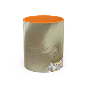 Colorful Mugs (11oz, 15oz), Disco White Nautilus Macro