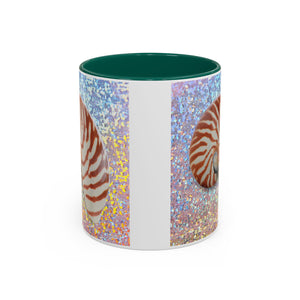 Colorful Mugs (11oz, 15oz), Disco Tiger Stripe Nautilus