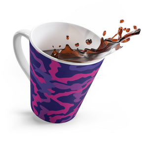Latte White Mug - Coral Threads/Heatwave