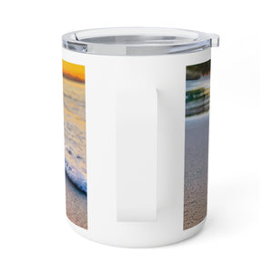 10oz Insulated Coffee Mug — Sunrise Beach Crystal Ball