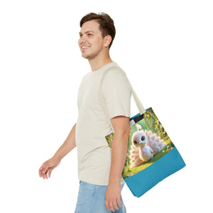 Baby White Peacock Trio Tote Bag - 3 Sizes