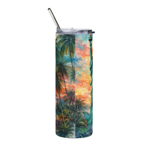 20oz Floral Stainless Steel Tumbler — Fiesta Orchid Travel Cup