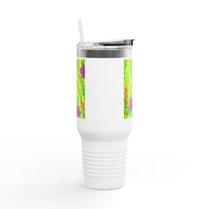 Copy of Midnight Flower Yellow Insulated Travel Mug - 40oz - Perfect for Outdoor Adventures