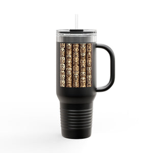 Funny Tiki Totems Insulated Travel Mug - 40oz - Perfect for Outdoor Adventures