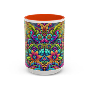 Accent Color Coffee Mug, Many Colors - 11oz & 15oz / Rainforest Music