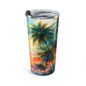 20oz Tumbler ~ Tropical Statue of Liberty Insulated Travel Cup