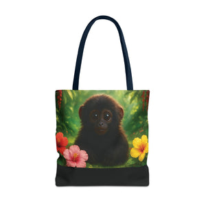 Baby Howler Monkey Trio Tote Bag - 3 Sizes