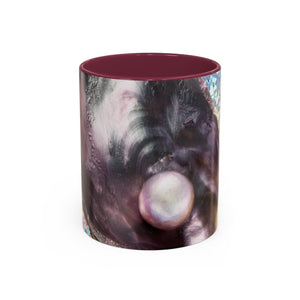 Colorful Mugs (11oz, 15oz), Disco Lavender Pearl Oyster Macro