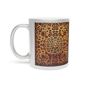 Tropical Metallic Mug, Gold or Silver: Kaleido Jaguar