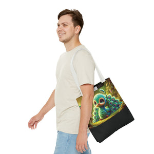Baby Peacock/Black Trio Tote Bag - 3 Sizes