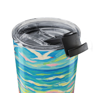 20oz Tumbler — Colorful Seaside Shells Insulated Travel Mug
