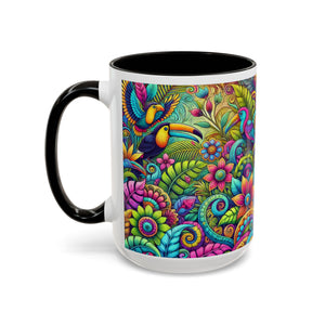 Accent Color Coffee Mug, Many Colors - 11oz & 15oz / Rainforest Music