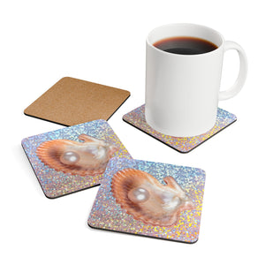 Coaster Set/4 - Disco Peach Pearl Oyster