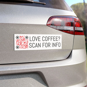 QR Code Car Magnet — Custom Red & Black Scanable Vehicle Magnet