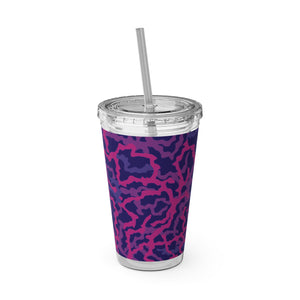 Tropical Tumbler with Straw | 16 oz: Coral Threads, Heatwave