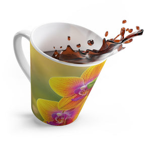 Fiesta Orchid Latte Mug — Floral Coffee Cup 12 oz