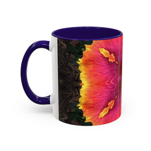 Colorful Mugs (11oz, 15oz), Hibiscus Kaleidoscope #1