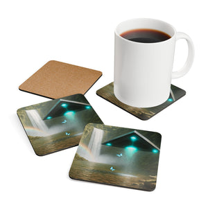 Coaster Set/4 -  UFO and Waterfall