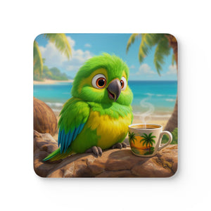 Coaster Set/4 - Lulu the Parrot