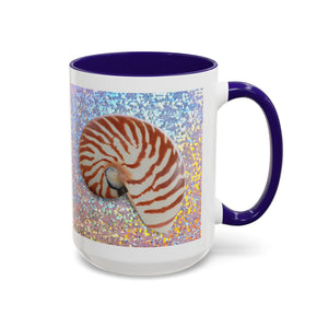 Colorful Mugs (11oz, 15oz), Disco Tiger Stripe Nautilus