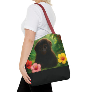 Baby Howler Monkey Trio Tote Bag - 3 Sizes