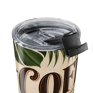 20oz Stainless Steel Tumbler — Vintage Coffee TypographyTravel Cup