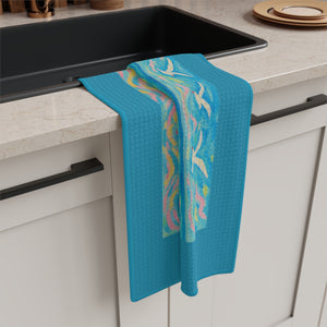 Tropical Microfiber Coffee/Tea Towel – Coastal Seashell Glow