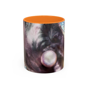 Colorful Mugs (11oz, 15oz), Disco Lavender Pearl Oyster Macro