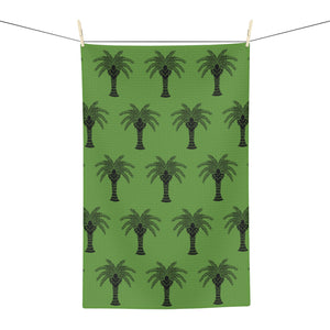 Tropical Microfiber Coffee/Tea Towel – Art Deco Palms, Green