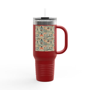 Insulated Travel Mug, 40oz / Mid-Century Octopus - Perfect for Outdoor Adventures