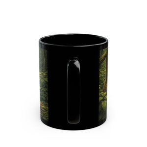 Black Coffee Mug - UFO & Sloth