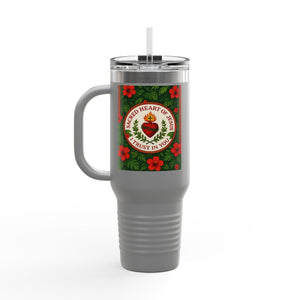 Religious Insulated Travel Mug, 40oz / Sacred Heart of Jesus - Perfect for Outdoor Adventures