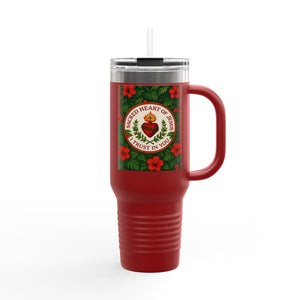 Religious Insulated Travel Mug, 40oz / Sacred Heart of Jesus - Perfect for Outdoor Adventures