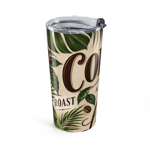 20oz Stainless Steel Tumbler — Vintage Coffee TypographyTravel Cup
