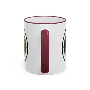 Accent Rim & Handle Coffee Mug — Tropics Lifestyle Coffee Pearl/Palm Logo
