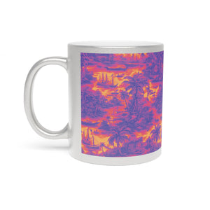 Tropical Metallic Mug, Gold or Silver - Tropical Trip Toile, Heatwave